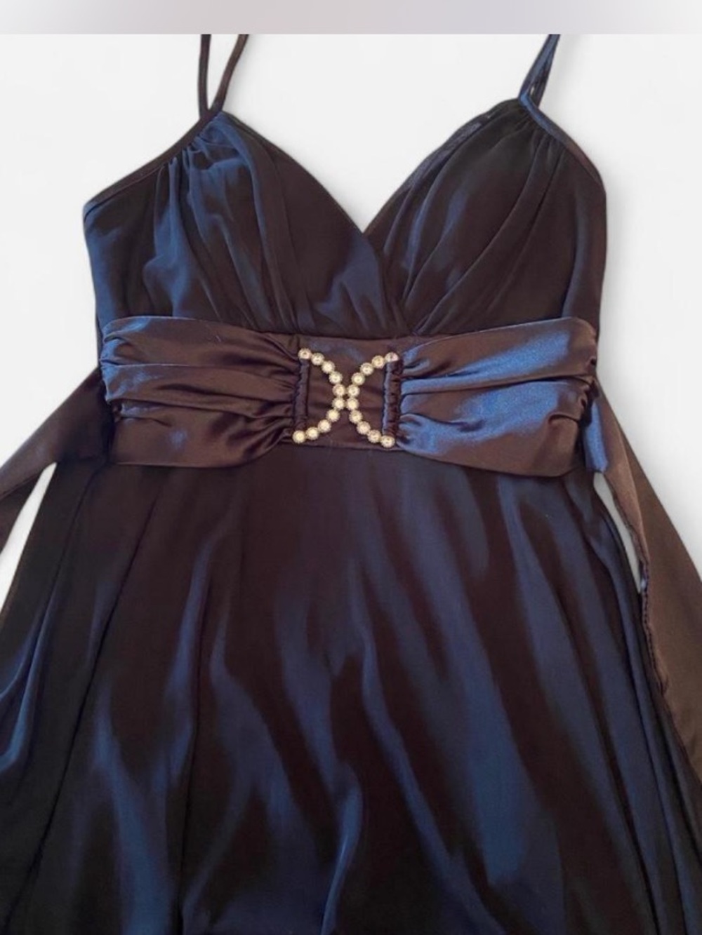 90s vintage Elegant Black Embellished Evening/party  Dress